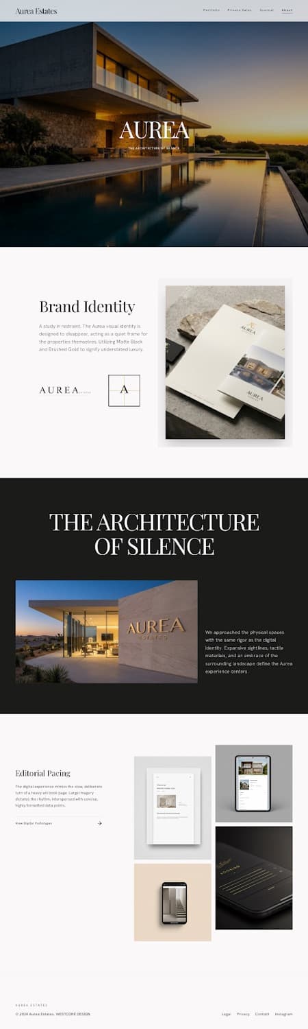 AUREA ESTATES, Website